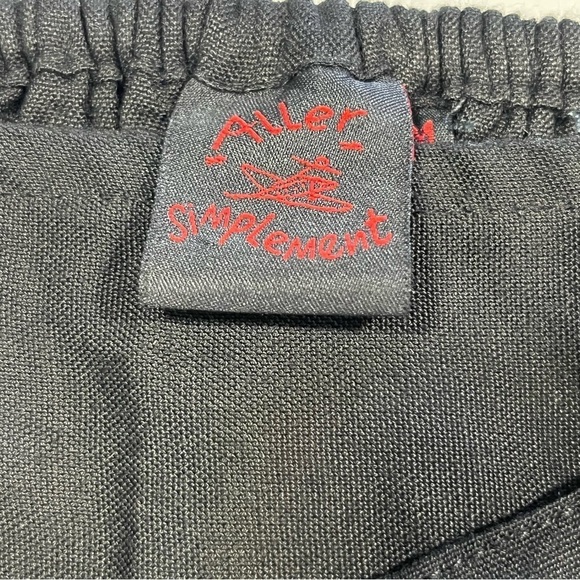 Aller Simplement Black Shirred Cropped Wide Leg Pants Sm/Med - Picture 7 of 12